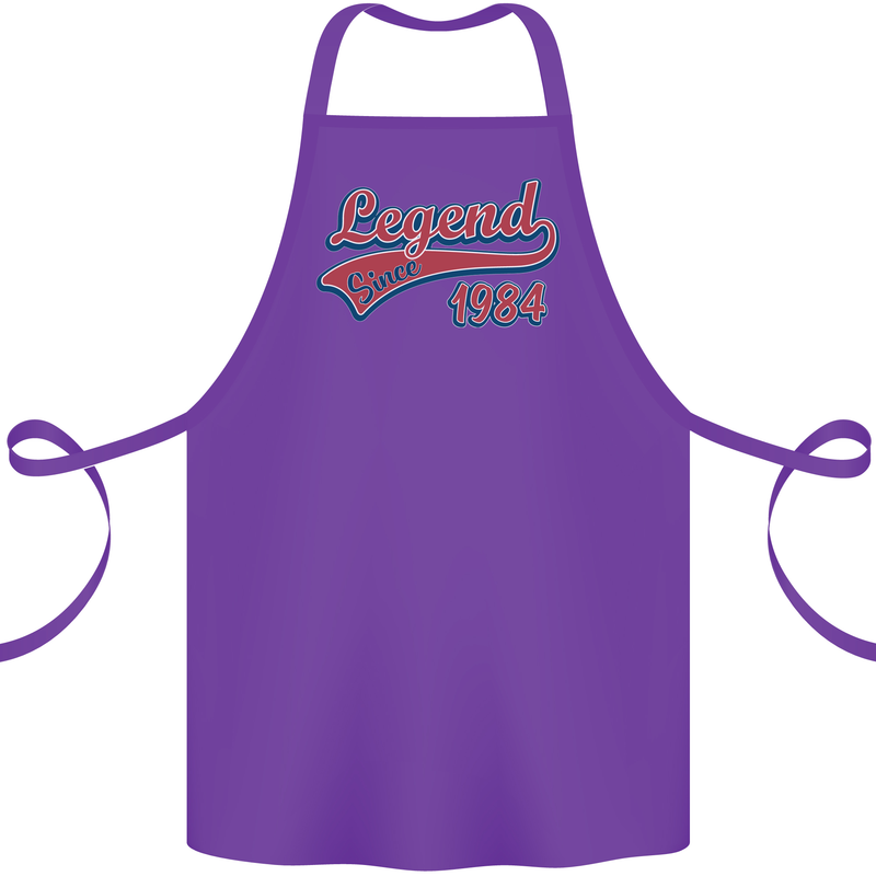 Legend Since 39th Birthday 1984 Cotton Apron 100% Organic Purple