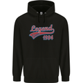 Legend Since 39th Birthday 1984 Mens 80% Cotton Hoodie Black