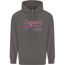 Legend Since 39th Birthday 1984 Mens 80% Cotton Hoodie Charcoal