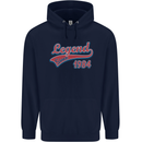 Legend Since 39th Birthday 1984 Mens 80% Cotton Hoodie Navy Blue