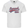 Legend Since 39th Birthday 1984 Mens V-Neck Cotton T-Shirt White