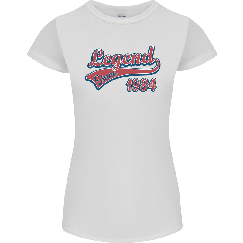 Legend Since 39th Birthday 1984 Womens Petite Cut T-Shirt White