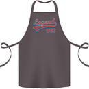Legend Since 40th Birthday 1983 Cotton Apron 100% Organic Dark Grey