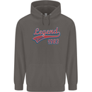 Legend Since 40th Birthday 1983 Mens 80% Cotton Hoodie Charcoal