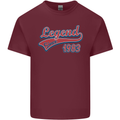 Legend Since 40th Birthday 1983 Mens Cotton T-Shirt Tee Top Maroon