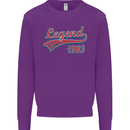 Legend Since 40th Birthday 1983 Mens Sweatshirt Jumper Purple