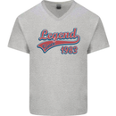 Legend Since 40th Birthday 1983 Mens V-Neck Cotton T-Shirt Sports Grey