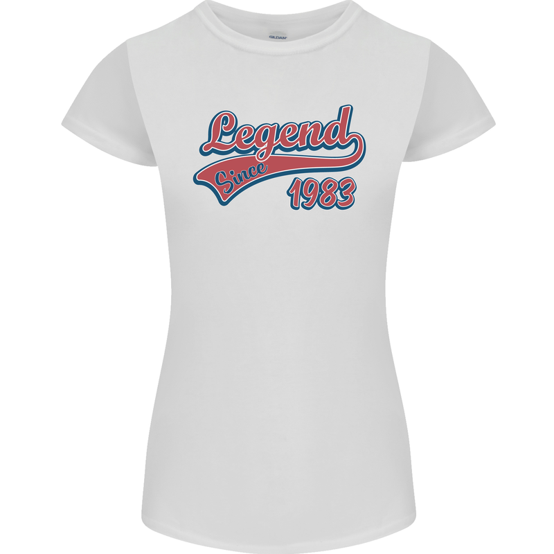 Legend Since 40th Birthday 1983 Womens Petite Cut T-Shirt White