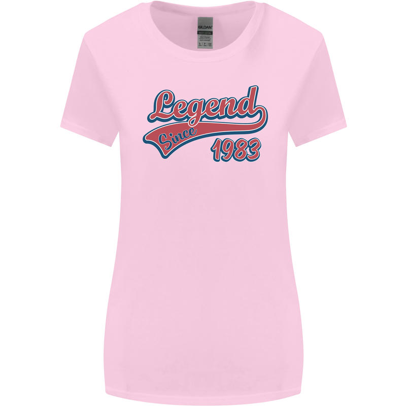 Legend Since 40th Birthday 1983 Womens Wider Cut T-Shirt Light Pink