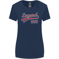 Legend Since 40th Birthday 1983 Womens Wider Cut T-Shirt Navy Blue