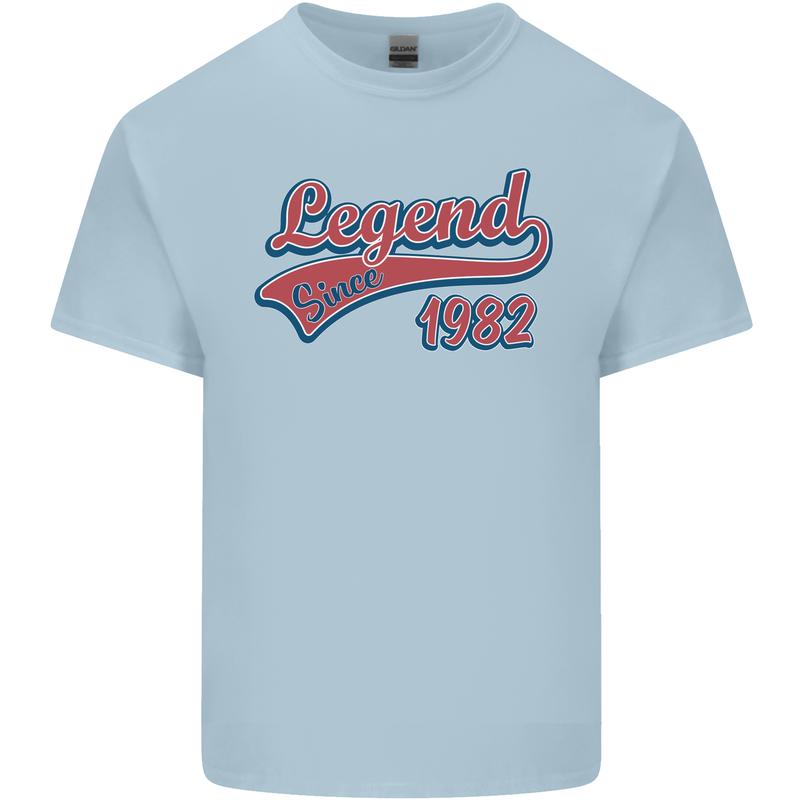 Legend Since 41st Birthday 1982 Mens Cotton T-Shirt Tee Top Light Blue