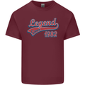 Legend Since 41st Birthday 1982 Mens Cotton T-Shirt Tee Top Maroon