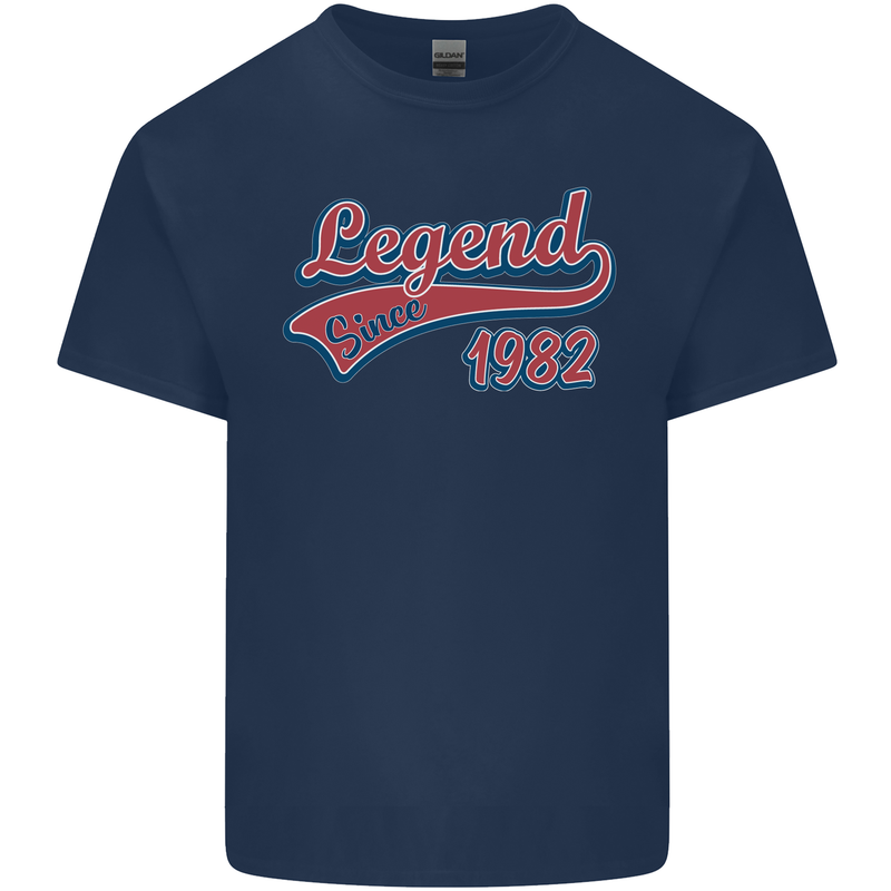 Legend Since 41st Birthday 1982 Mens Cotton T-Shirt Tee Top Navy Blue
