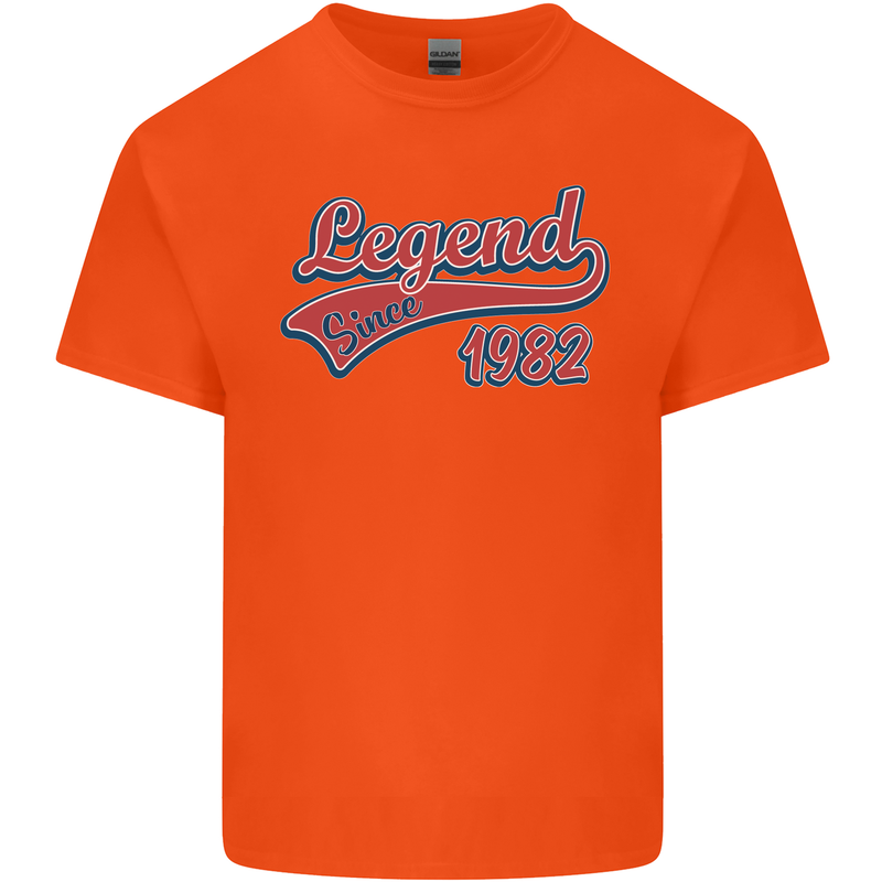 Legend Since 41st Birthday 1982 Mens Cotton T-Shirt Tee Top Orange