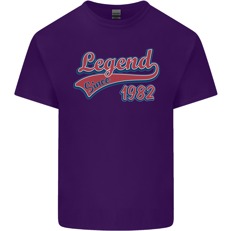 Legend Since 41st Birthday 1982 Mens Cotton T-Shirt Tee Top Purple
