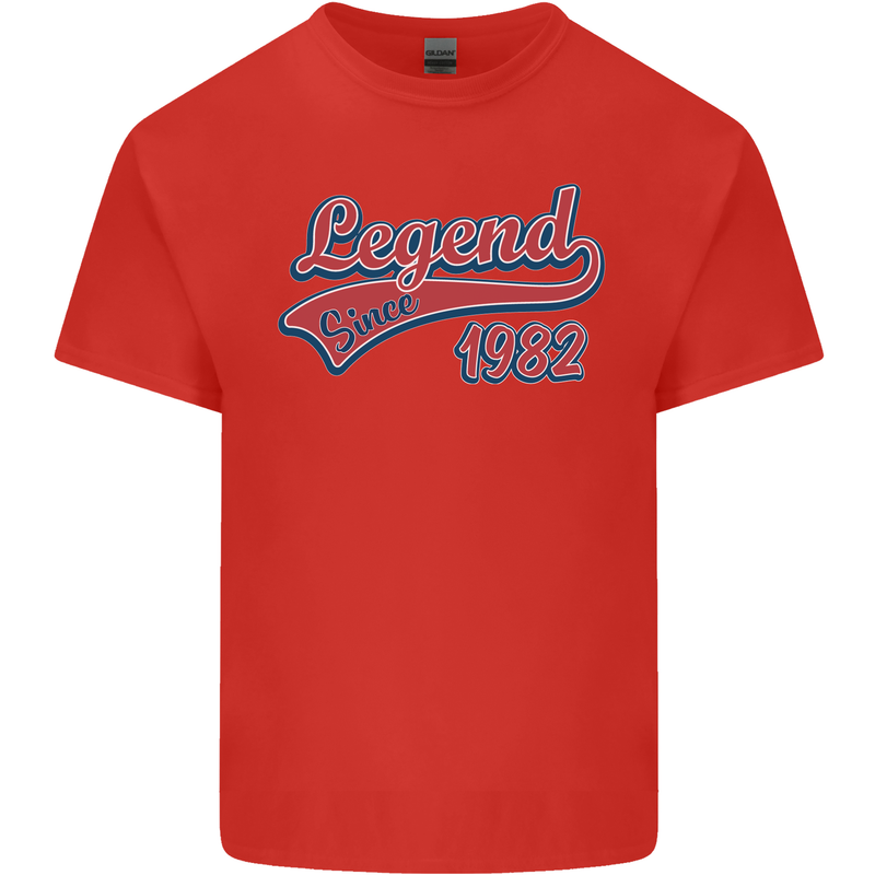 Legend Since 41st Birthday 1982 Mens Cotton T-Shirt Tee Top Red