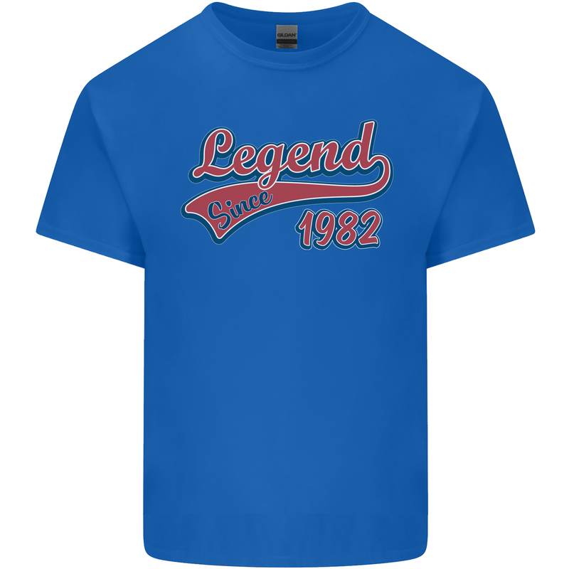 Legend Since 41st Birthday 1982 Mens Cotton T-Shirt Tee Top Royal Blue
