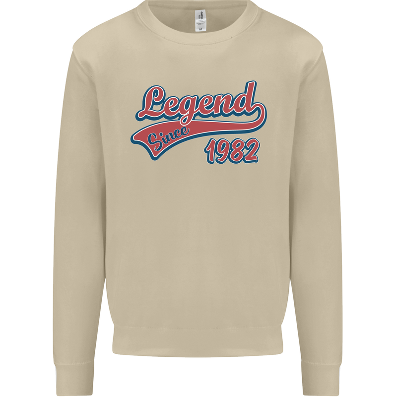 Legend Since 41st Birthday 1982 Mens Sweatshirt Jumper Sand