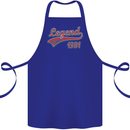 Legend Since 42nd Birthday 1981 Cotton Apron 100% Organic Royal Blue