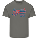 Legend Since 42nd Birthday 1981 Mens Cotton T-Shirt Tee Top Charcoal