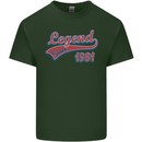 Legend Since 42nd Birthday 1981 Mens Cotton T-Shirt Tee Top Forest Green