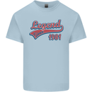 Legend Since 42nd Birthday 1981 Mens Cotton T-Shirt Tee Top Light Blue