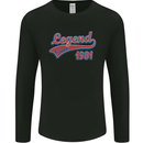Legend Since 42nd Birthday 1981 Mens Long Sleeve T-Shirt Black