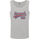 Legend Since 42nd Birthday 1981 Mens Vest Tank Top Sports Grey