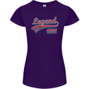Legend Since 42nd Birthday 1981 Womens Petite Cut T-Shirt Purple