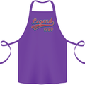 Legend Since 43rd Birthday 1980 Cotton Apron 100% Organic Purple