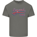 Legend Since 43rd Birthday 1980 Mens Cotton T-Shirt Tee Top Charcoal