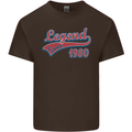 Legend Since 43rd Birthday 1980 Mens Cotton T-Shirt Tee Top Dark Chocolate