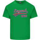 Legend Since 43rd Birthday 1980 Mens Cotton T-Shirt Tee Top Irish Green
