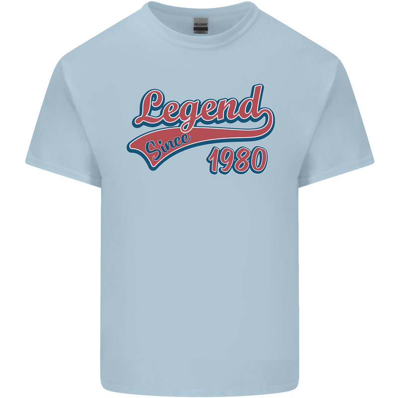 Legend Since 43rd Birthday 1980 Mens Cotton T-Shirt Tee Top Light Blue