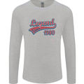 Legend Since 43rd Birthday 1980 Mens Long Sleeve T-Shirt Sports Grey