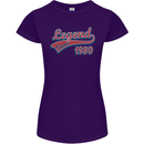 Legend Since 43rd Birthday 1980 Womens Petite Cut T-Shirt Purple