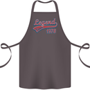 Legend Since 45th Birthday 1978 Cotton Apron 100% Organic Dark Grey