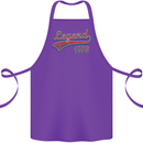 Legend Since 45th Birthday 1978 Cotton Apron 100% Organic Purple
