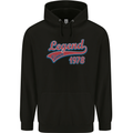 Legend Since 45th Birthday 1978 Mens 80% Cotton Hoodie Black