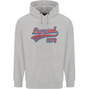 Legend Since 45th Birthday 1978 Mens 80% Cotton Hoodie Sports Grey