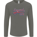 Legend Since 45th Birthday 1978 Mens Long Sleeve T-Shirt Charcoal