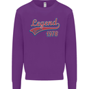 Legend Since 45th Birthday 1978 Mens Sweatshirt Jumper Purple