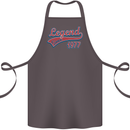 Legend Since 46th Birthday 1977 Cotton Apron 100% Organic Dark Grey