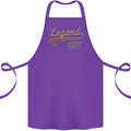 Legend Since 46th Birthday 1977 Cotton Apron 100% Organic Purple