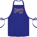 Legend Since 46th Birthday 1977 Cotton Apron 100% Organic Royal Blue