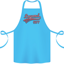 Legend Since 46th Birthday 1977 Cotton Apron 100% Organic Turquoise