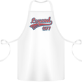 Legend Since 46th Birthday 1977 Cotton Apron 100% Organic White