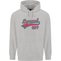 Legend Since 46th Birthday 1977 Mens 80% Cotton Hoodie Sports Grey
