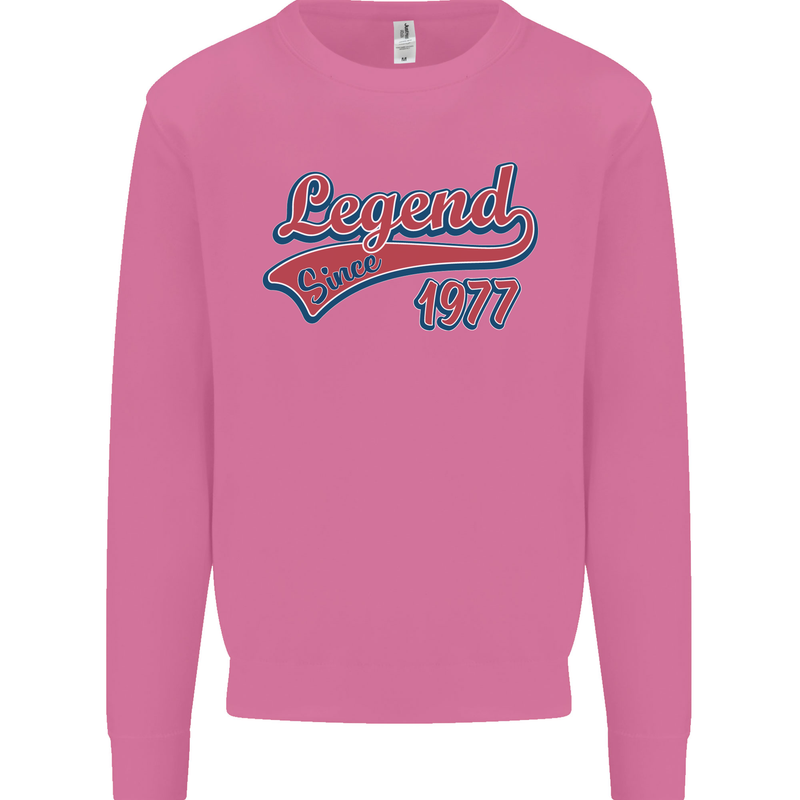 Legend Since 46th Birthday 1977 Mens Sweatshirt Jumper Azalea