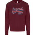 Legend Since 46th Birthday 1977 Mens Sweatshirt Jumper Maroon